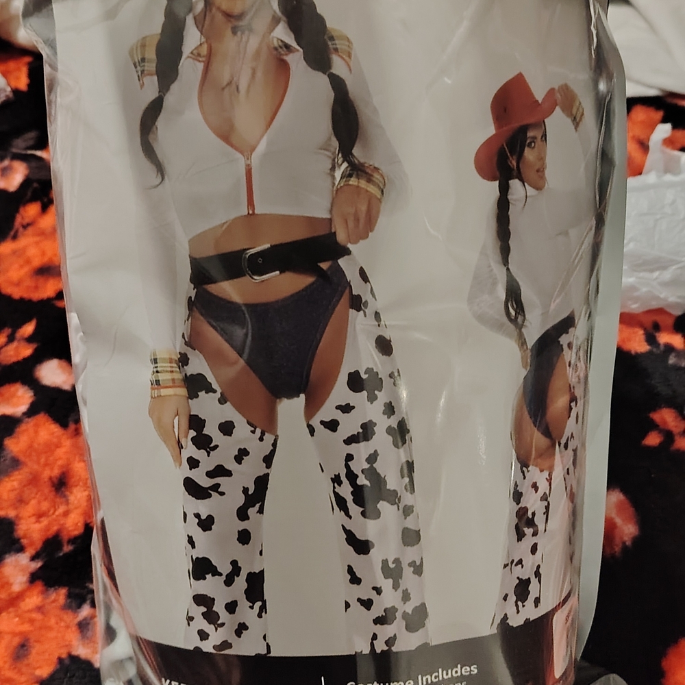 Forplay Black and White Cow Print Costume